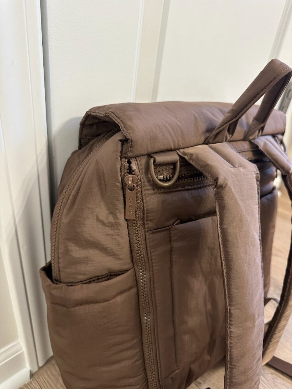 CALPAK Diaper Backpack with Laptop Sleeve in Hazelnut in Hazelnut - Picture 8 of 9
